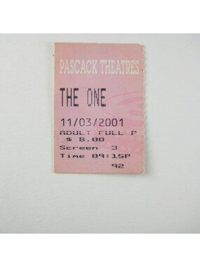 Vintage 2001 Pascack Theatres Movie Ticket The One 11 3 2001